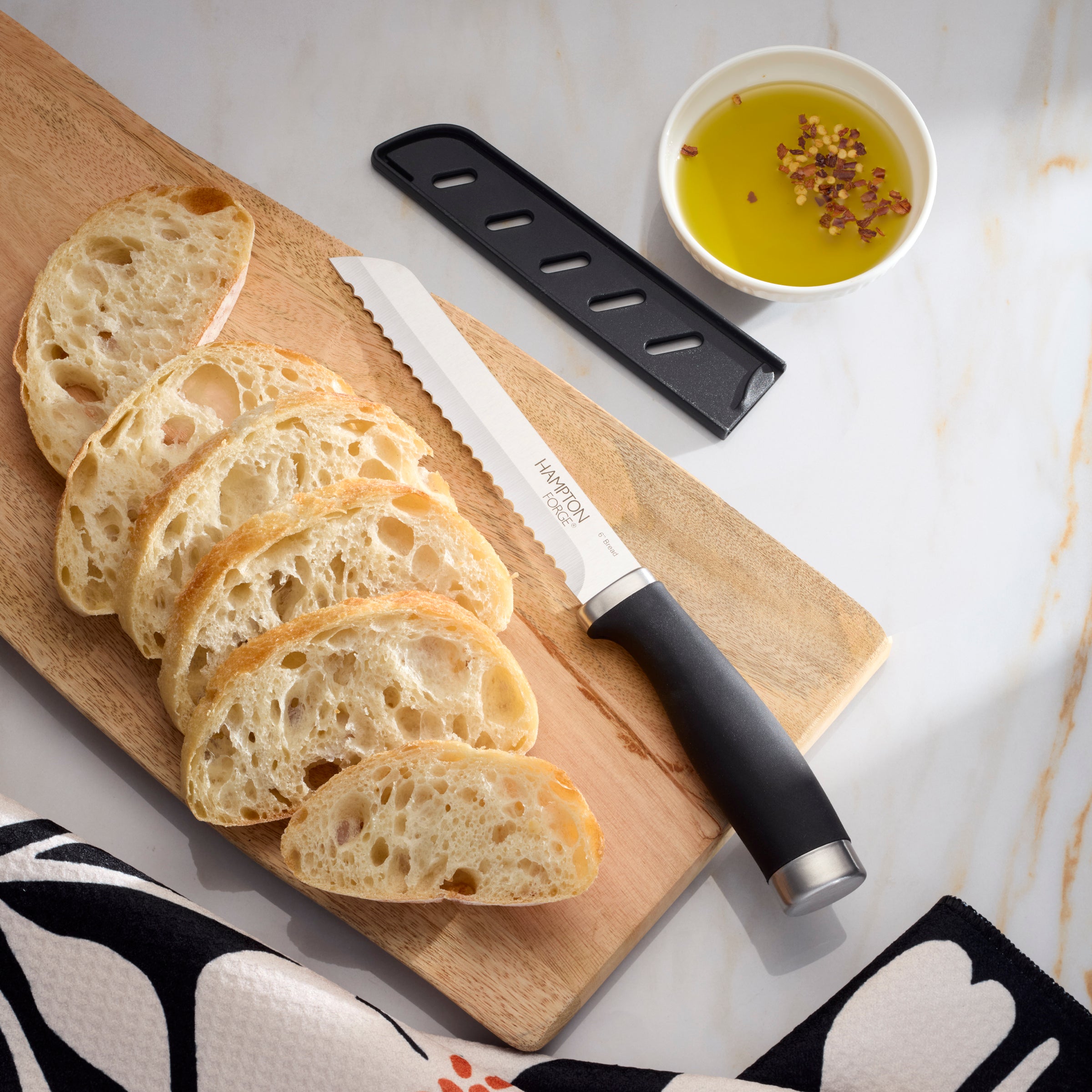 Epicure Bread Knives with Blade Guards, Set of 2